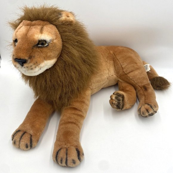 Jumbo Realistic Lion Kelly Toy Stuffed Animal Plush 21” Body - Picture 1 of 12